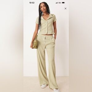 Green Gingham Matching Set